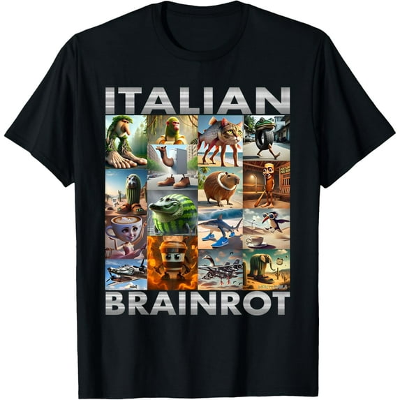 ANUNSHIRT Brainrot Italian Brain Rot Italian Brainrot T-Shirt Unisex S-5XL Hot Trending Shirt, Vintage Birthday Gift