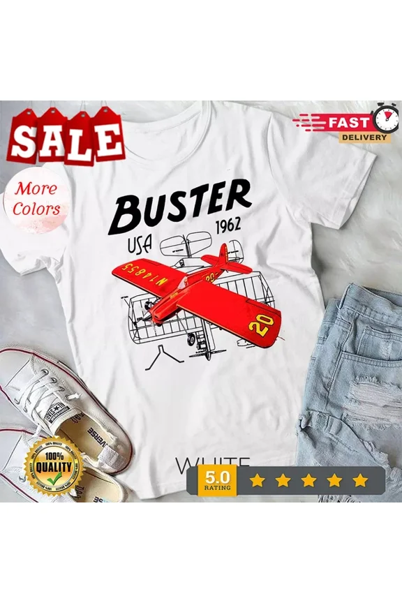 Buster Control Line Rc Model Airplane Flyer T-Shirt Unisex S-5XL Hot Trending Shirt, Vintage Birthday Gift