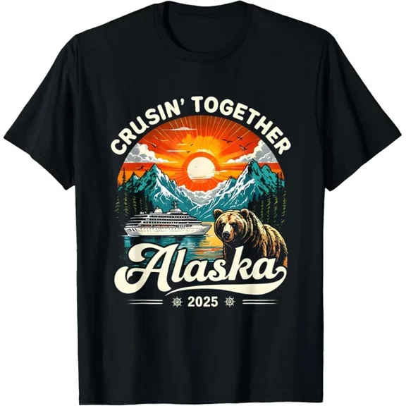 ANUNSHIRT Cruisin Together Alaska 2025 Cruise Family Trip T-Shirt Unisex S-5XL Hot Trending Shirt, Vintage Birthday Gift