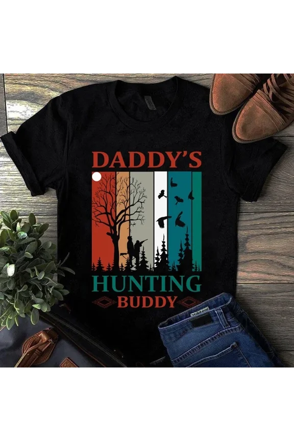 Daddy'S Hunting Buddy Duck Hunting Vintage Tshirt Unisex S-5XL Hot Trending Shirt, Vintage Birthday Gift