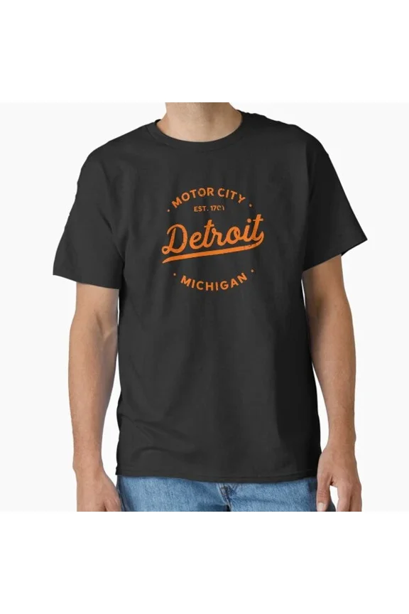 Detroit Michigan 313 Area Code Motor City Distressed Classic T Shirt Unisex S-5XL Hot Trending Shirt, Vintage Birthday Gift