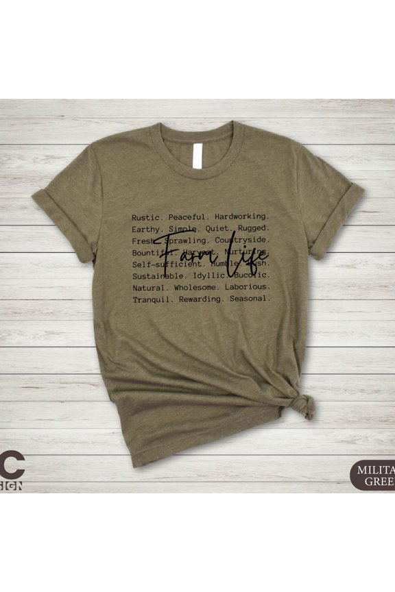 Farm Life Words Shirt, Farmer Family Matching Shirt, Rural Life Shirt, Farm Girl Gift, Country Farmhouse Shirt, Rusting Peaceful Shirt Unisex S-5XL Hot Trending Shirt, Vintage Birthday Gift