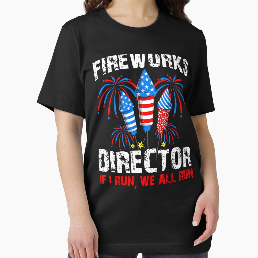 T-shirt Manches Longues Fireworks Director - Style Patriotique 4th Of July, Unisexe Adulte