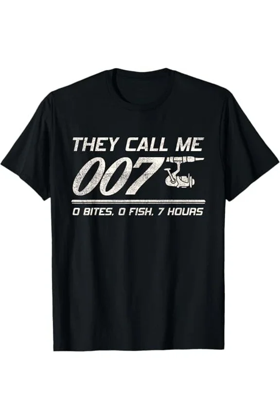 Fisherman Dad - They Call Me 007 - Funny Fishing T-Shirt Unisex S-5XL Hot Trending Shirt, Vintage Birthday Gift
