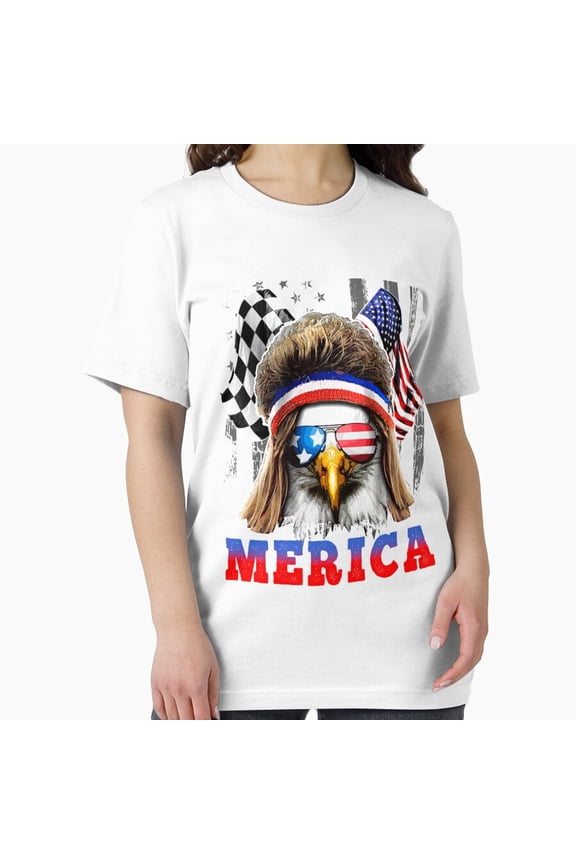 Funny American Patriotic Bald Eagle, Merica T-Shirt, Gift For Patriotic, Independence Day Shirt, Red White Blue Shirt, Unisex S-5XL Hot Trending Shirt, Vintage Birthday Gift