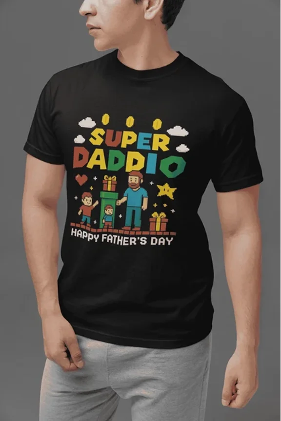 Funny Super Daddio Father'S Day Tee, Gift For Dad, Men'S Graphic T-Shirt Unisex S-5XL Hot Trending Shirt, Vintage Birthday Gift