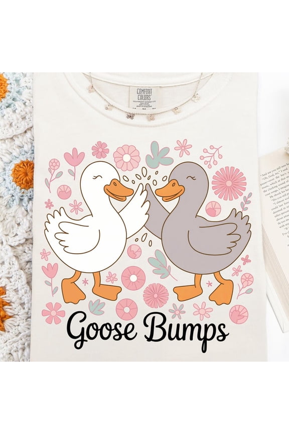 Goose Bump Shirt, Preppy Girly Shirt, Boho Floral Shirt, Funny Mama Shirt, Floral Goose Shirt, Mama Goose Retro Shirt, Unisex S-5XL Hot Trending Shirt, Vintage Birthday Gift
