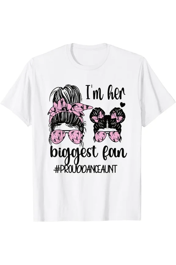 Her Biggest Fan Dance Aunt Dancing Auntie Of A Dancer T-Shirt Unisex S-5XL Hot Trending Shirt, Vintage Birthday Gift
