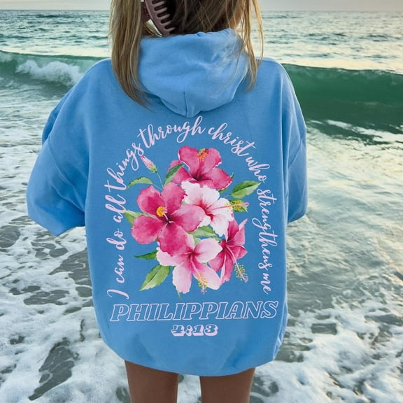 ANUNSHIRT Hibiscus Christian Shirt, Preppy Words On Back Bible Verse Beach Shirt, Coconut Girl, Women'S Faith Apparel Merch, Gift For Teen Girl Unisex S-5XL Hot Trending Shirt, Vintage Birthday Gift