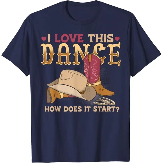 ANUNSHIRT How Does This Dance Start Line Dancer Country T-Shirt Unisex S-5XL Hot Trending Shirt, Vintage Birthday Gift