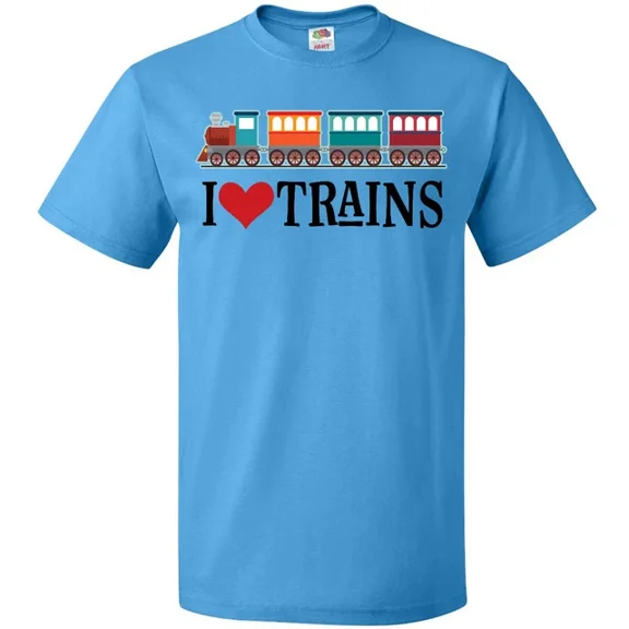 ANUNSHIRT I Love Trains T-Shirt Choo Childs Clothing Apparel Railfan Rail Buff Unisex S-5XL Hot Trending Shirt, Vintage Birthday Gift