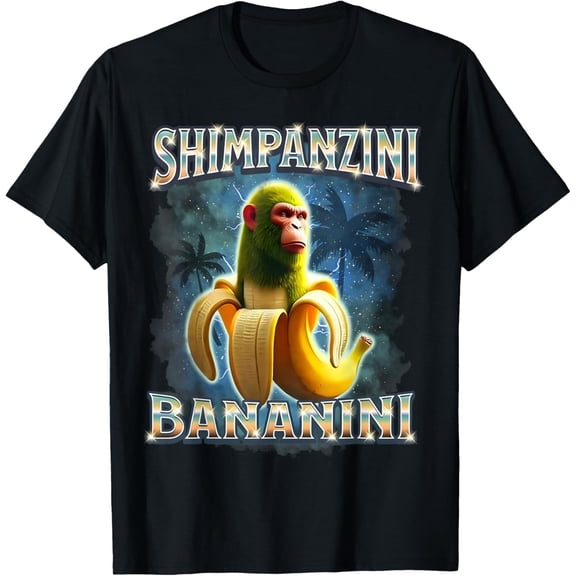 ANUNSHIRT Italian Brainrot Shimpanzini Bananini Monkey Banana T-Shirt Unisex S-5XL Hot Trending Shirt, Vintage Birthday Gift