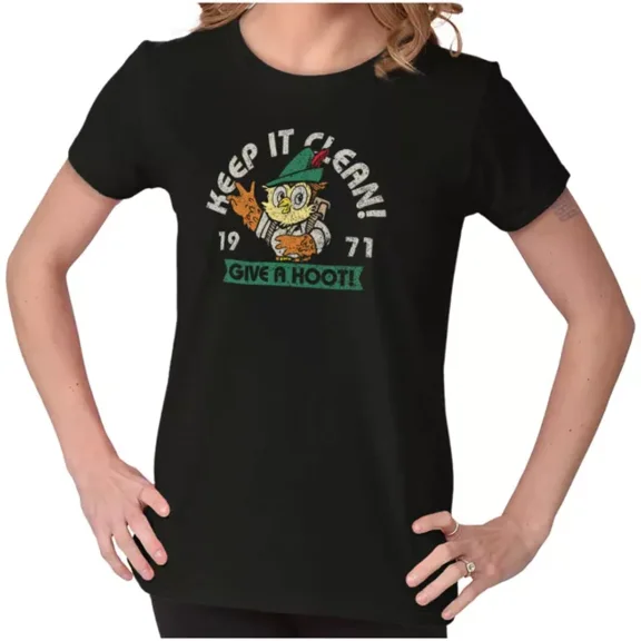 ANUNSHIRT Keep It Clean Give A Hoot Woodsy The Owl Womens Tee Shirt Unisex S-5XL Hot Trending Shirt, Vintage Birthday Gift