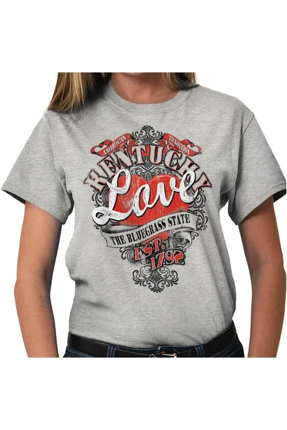 Kentucky Bluegrass State Fashion Souvenir Womens Short Sleeve Crewneck Tee Unisex S-5XL Hot Trending Shirt, Vintage Birthday Gift