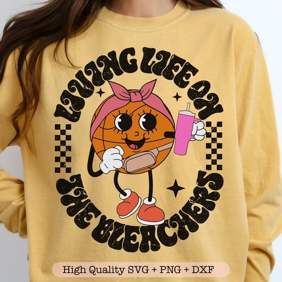 ANUNSHIRT Living Life on the Bleachers Shirt, Basketball Mom Shirt, Retro Basketball Shirt, Trendy Basketball Shirt, Basketball Fan Shirt Unisex S-5XL Hot Trending Shirt, Vintage Birthday Gift