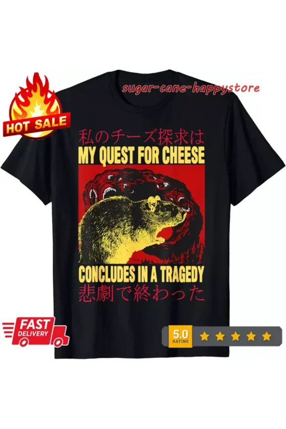 My Quest For Cheese Rat T-Shirt Unisex S-5XL Hot Trending Shirt, Vintage Birthday Gift