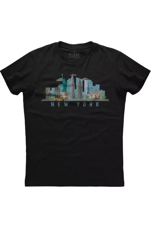 New York City Nyc Skyline T-Shirt Unisex S-5XL Hot Trending Shirt, Vintage Birthday Gift