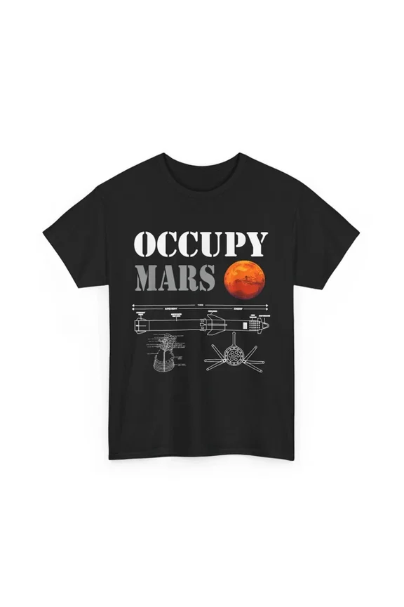 Occupy Mars Space Shirt, Occupy Mars Starship Rocket Unisex S-5XL Hot Trending Shirt, Vintage Birthday Gift