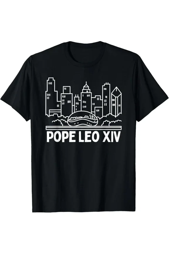 Pope Leo Xiv Chicago Cardinal Robert Prevost Skyline T-Shirt Unisex S-5XL Hot Trending Shirt, Vintage Birthday Gift