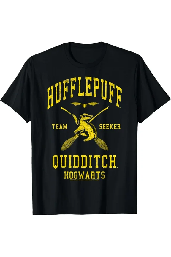 Potter Hufflepuff Quidditch Team Seeker T-Shirt Unisex S-5XL Hot Trending Shirt, Vintage Birthday Gift