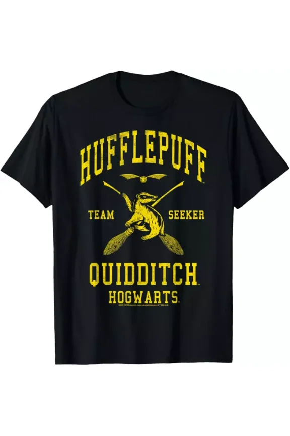 Potter Hufflepuff Quidditch Team Seeker T-Shirt Unisex S-5XL Hot Trending Shirt, Vintage Birthday Gift