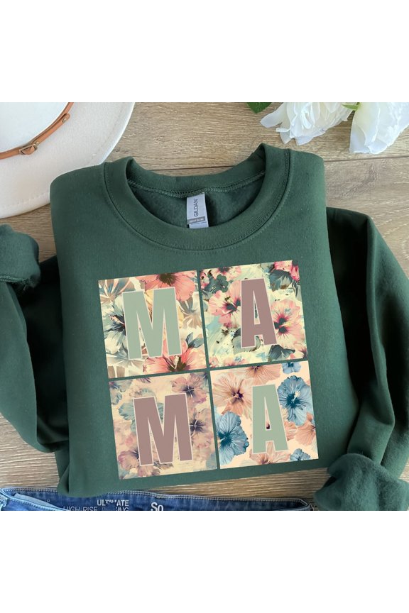 Retro Flower Mama Shirt, Boho Flower Mama Shirt, Trendy Mother Day Gift, Best Mom Gift, Popular Mother Shirt Unisex S-5XL Hot Trending Shirt, Vintage Birthday Gift