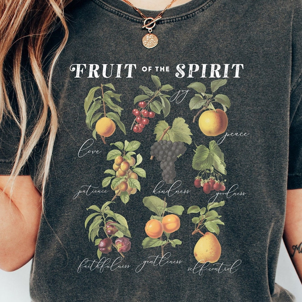 ANUNSHIRT Retro Fruit Of The Spirit Shirt, Christian Comfy TShirt ...