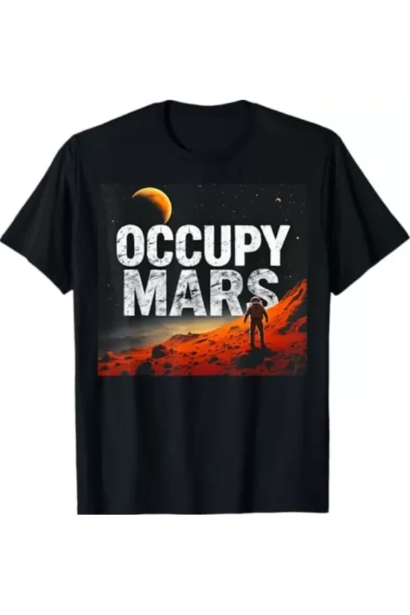 Retro Occupy Mars Space Explorer Design For Astronomy Fans T-Shirt Unisex S-5XL Hot Trending Shirt, Vintage Birthday Gift