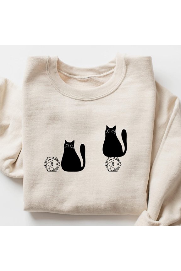 Rpg Shirt, Rpg Gift, Cat Shirt, Dice Shirt, Fantasy Shirt, Tabletop Gaming Shirt, Nerdy Gift, Gamer Gift Unisex S-5XL Hot Trending Shirt, Vintage Birthday Gift