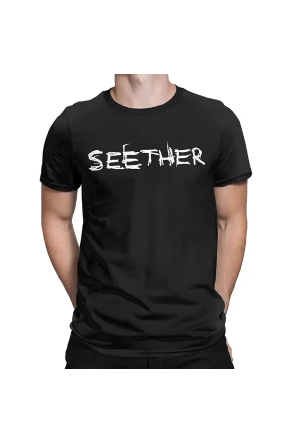 SEETHER Men's Funny Tees Short Sleeve Crewneck Cotton Summer Unisex S-5XL Hot Trending Shirt, Vintage Birthday Gift