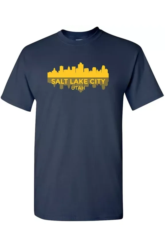Salt Lake City Utah Skyline - Hometown Team SLC State T Shirt Unisex S-5XL Hot Trending Shirt, Vintage Birthday Gift