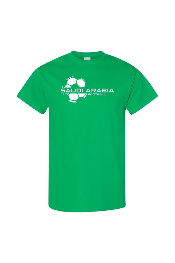 Saudi Arabia Football Strike - Soccer Sports Short Sleeve T-Shirt - Irish Green Unisex S-5XL Hot Trending Shirt, Vintage Birthday Gift