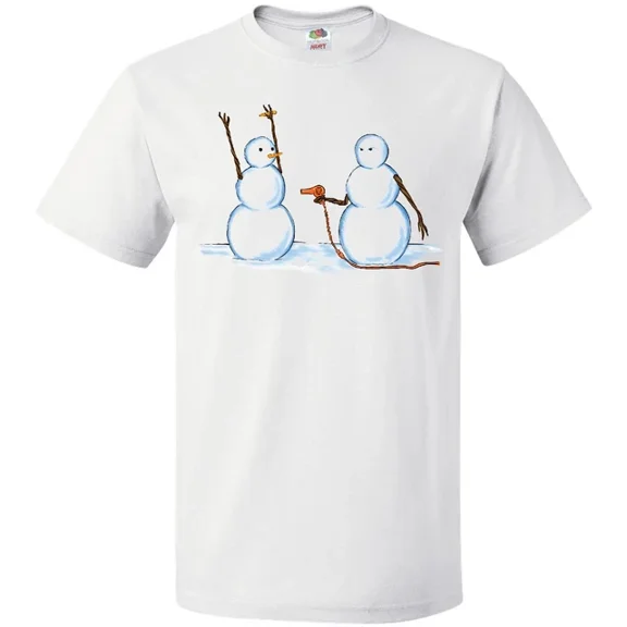 ANUNSHIRT Snowman Stickup With Hairdryer T-Shirt Frosty Winter Snow Mens Unisex S-5XL Hot Trending Shirt, Vintage Birthday Gift
