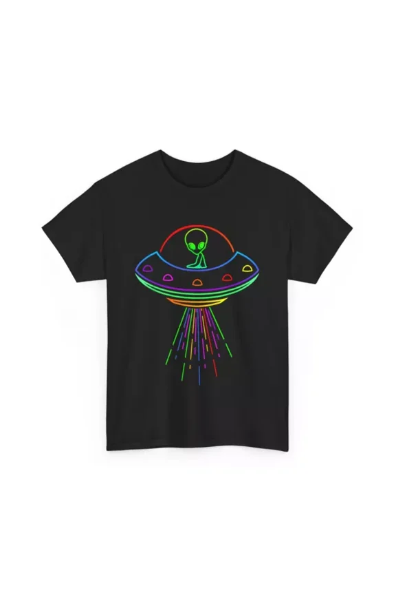 Space Alien Ufo Neon Lights Rave Alien Lovers T-Shirt Mm Unisex S-5XL Hot Trending Shirt, Vintage Birthday Gift