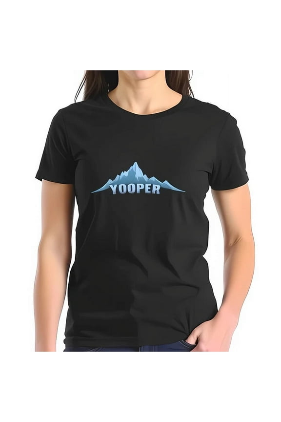 Stylish Cotton Short Sleeve T-Shirt With Blue Mountain 'Yooper' Unisex S-5XL Hot Trending Shirt, Vintage Birthday Gift
