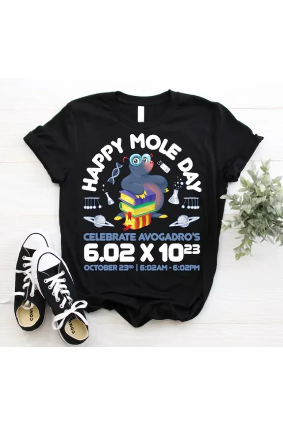 T-Shirt Happy Mole Day October 23Rd Funny Chemistry Science T-Shirt, Happ Unisex S-5XL Hot Trending Shirt, Vintage Birthday Gift