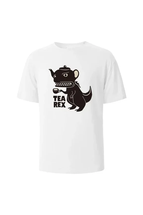 Tea Rex Printing Mens Street Casual Breathable Tees 100%Cot Unisex S-5XL Hot Trending Shirt, Vintage Birthday Gift