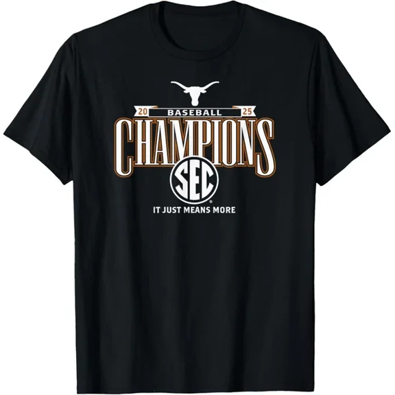 ANUNSHIRT Texas Longhorns Baseball Sec Champs 2025 Season T-Shirt Unisex S-5XL Hot Trending Shirt, Vintage Birthday Gift