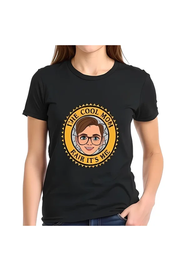 The Cool Mom Cotton Short Sleeve T-Shirt - Vibrant Graphic Design Unisex S-5XL Hot Trending Shirt, Vintage Birthday Gift