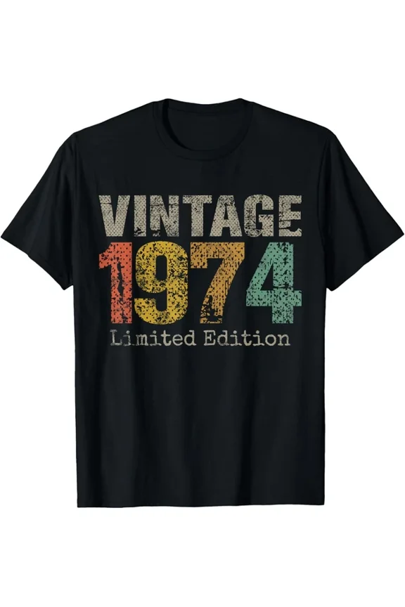 Vintage 1974 50Th Birthday Gifts 50 Year Old For Men Women T-Shirt Unisex S-5XL Hot Trending Shirt, Vintage Birthday Gift