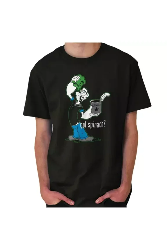 Vintage Popeye Cartoon Workout Fitness Gift Womens Or Mens Crewneck T Shirt Unisex S-5XL Hot Trending Shirt, Vintage Birthday Gift