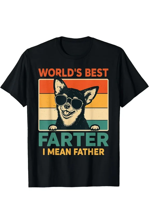 World'S Best Farter I Mean Father Fathers Day Funny Dad Dog T-Shirt Unisex S-5XL Hot Trending Shirt, Vintage Birthday Gift