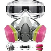 ANUNU Reusable Half-Face Respirator with Protective Goggles