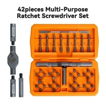 ANVANNA 42-in-1 Aluminum Alloy Ratchet Screwdriver Kit, 360 Degree Rotation, Clutch Screwdriver with 1 Piece