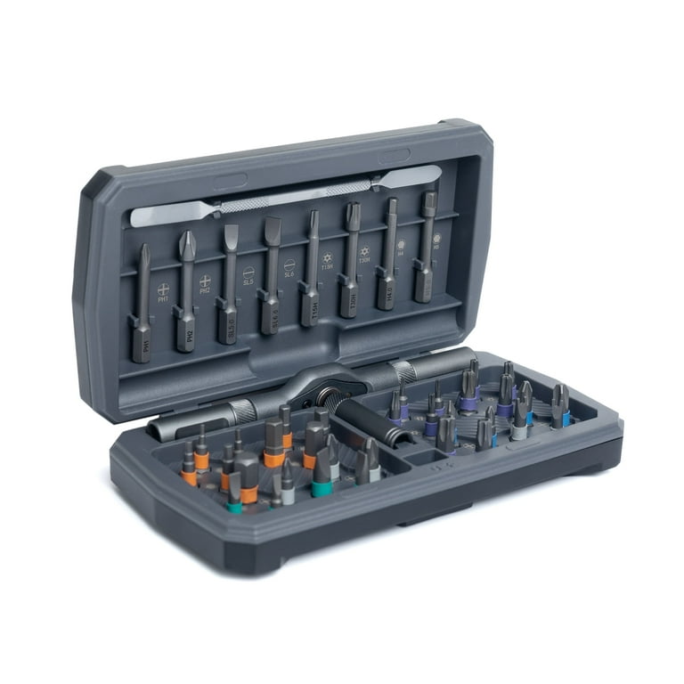 ANVANNA 42-in-1, Aluminum Alloy, 360 Degree Rotation, Clutch Ratchet Screwdriver Set 42 Piece