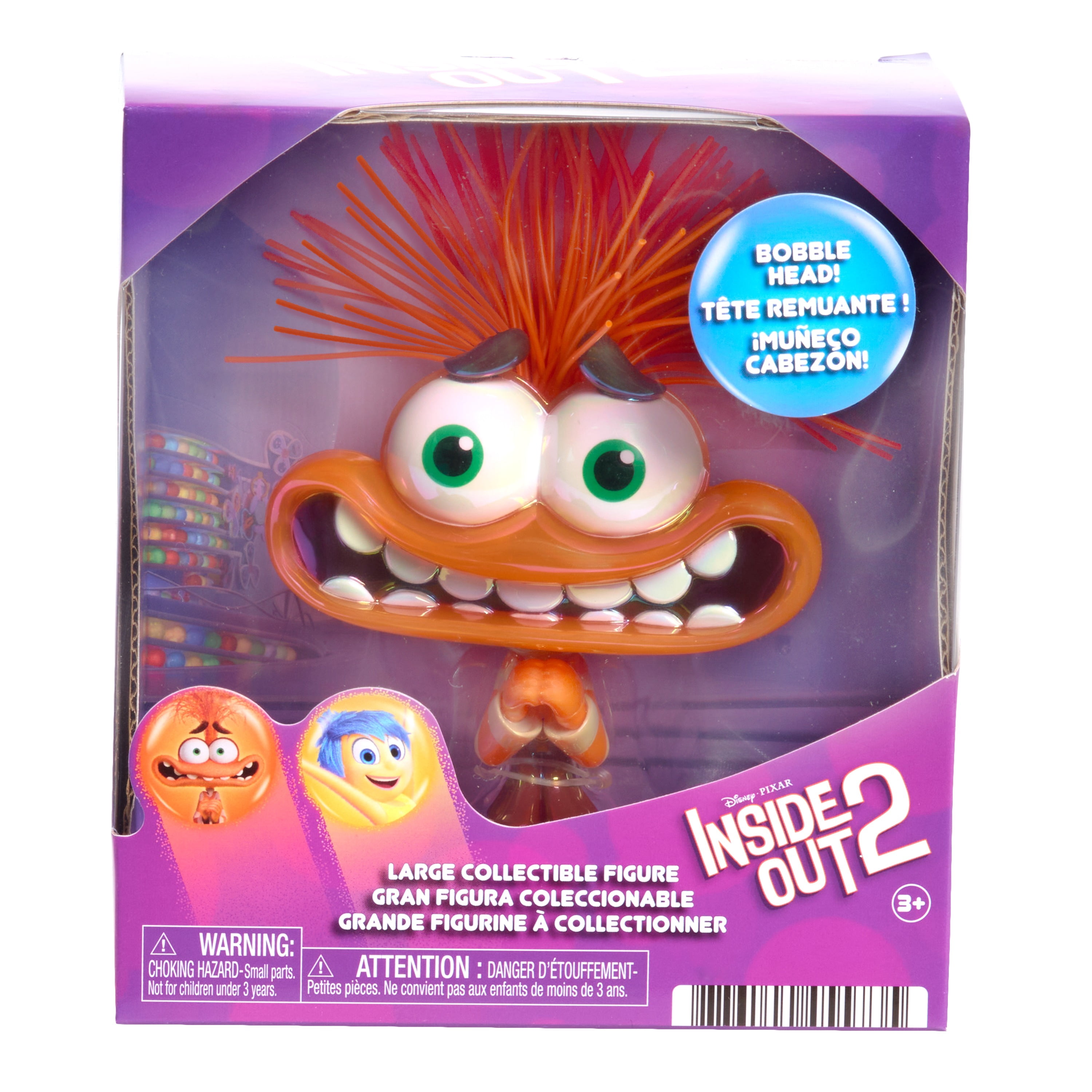 Disney and Pixar Inside Out 2 Collectible Anxiety Bobblehead Figure toy for Kids Ages 3+