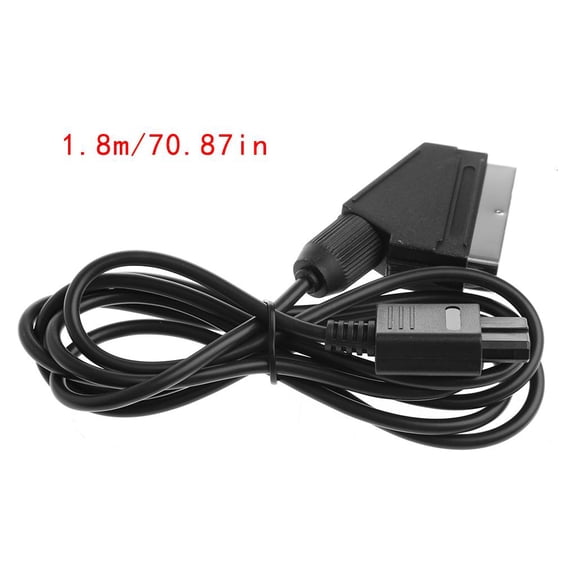 ANXPTIME 1.8m PVC RGB Scart Video AV Cable Cord Lead For SNES N64 Gamecube for NGC Consol