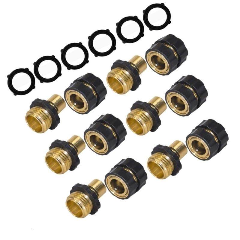 ANXPTIME 12Set Quick Connects Hose Fittings Garden Hose Quick Connector Hose Attachment