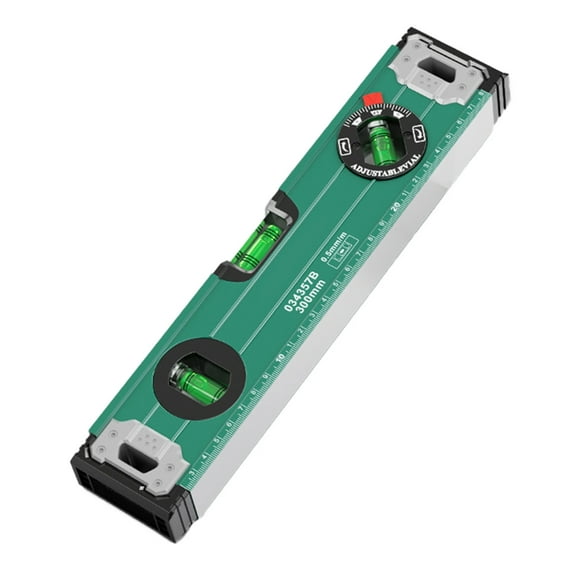 ANXPTIME 12inch/24inch Aluminum Ruler Magnetic Ruler 45/90/180 Degree Bubble Measureing Ruler with Metric Scale