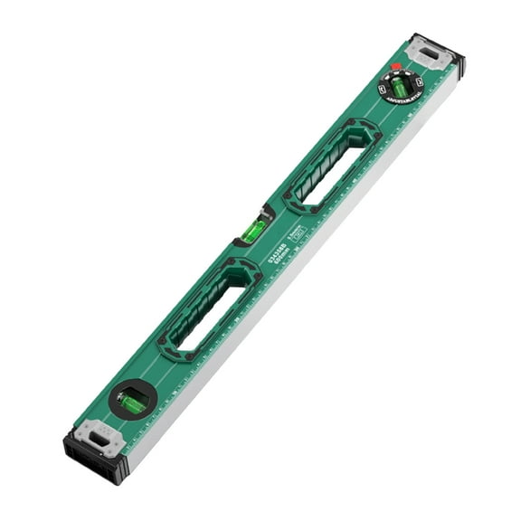 ANXPTIME 12inch/24inch Aluminum Ruler Magnetic Ruler 45/90/180 Degree Bubble Measureing Ruler with Metric Scale